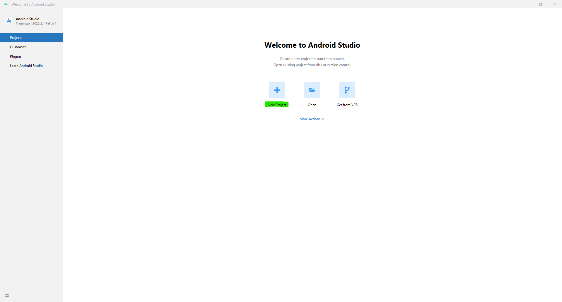 Android Studioセットアップ - 新規プロジェクト
